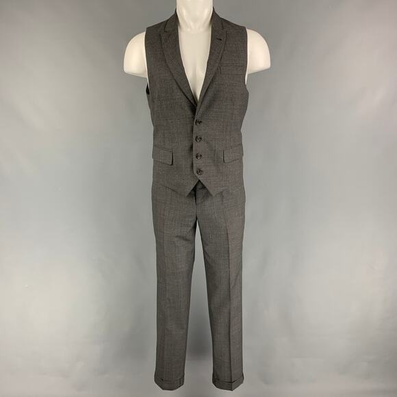 BRUNELLO CUCINELLI Size 38 Grey Wool Vest Suit - Picture 2 of 9